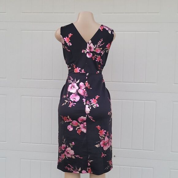 BRAND NEW ALEXA B ROUND NECKLINE SLEEVELESS SHEATH FLORAL EMBROIDERED DRESS - Picture 8 of 13